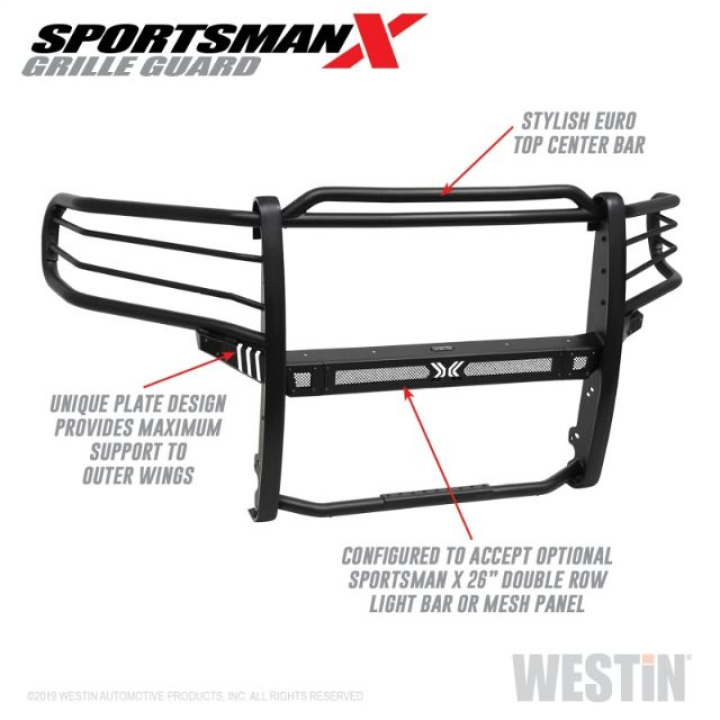 Dodge Ram 1500 2019-2024 Sportsman X Bull Bar / Frontbåge Westin - Texturerad Svart i gruppen Välj bilmodell / Dodge / Ram 19+ / Styling / Stötfångare hos DDESIGN Scandinavia AB (wes40-33975)