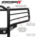 Dodge Ram 1500 2019-2024 Sportsman X Bull Bar / Frontbåge Westin - Texturerad Svart