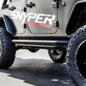 Jeep Wrangler Unlimited 2007-2017 Triple Tube Rock Rail Steps Westin - Texturerad Svart