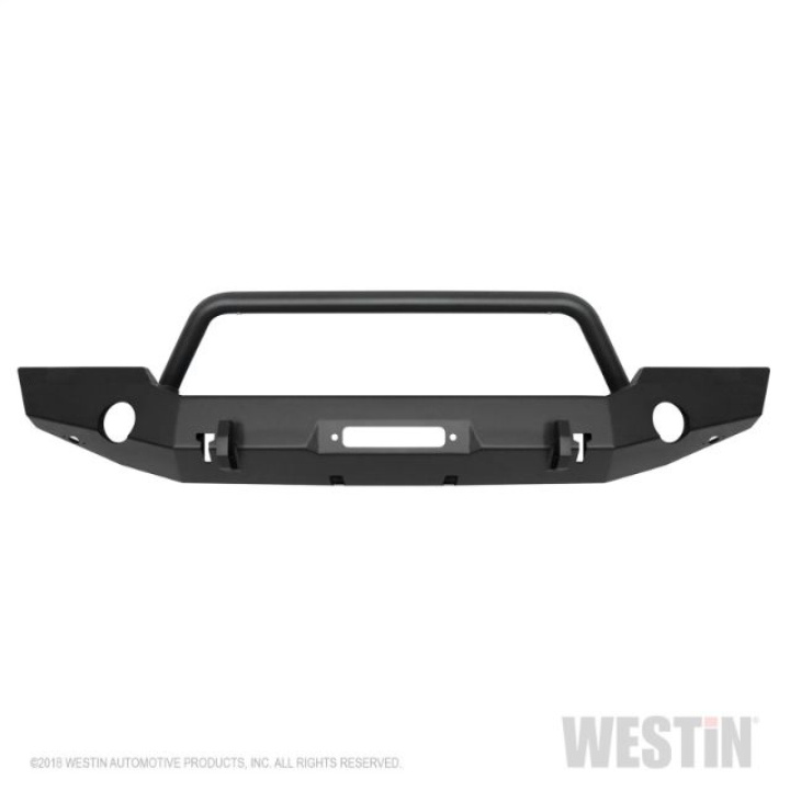 Jeep Wrangler JL 2018-2024 WJ2 Full Width Främre Stötfångare med Bull Bar / Frontbåge - Texturerad Svart Westin i gruppen Välj bilmodell / Jeep / Wrangler JL 2018+ / Styling hos DDESIGN Scandinavia AB (wes59-80115)
