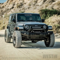 Jeep Wrangler 2018-2024 WJ2 Full Width Främre Stötfångare Med LED Ljusrampfäste Westin - Texturerad Svart