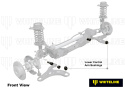 Honda Civic 7TH / 8TH / Cr V / Integra DC5 1999-2010 Länkarm Nedre - Inre Bussningskit - Dubbelt Offset Whiteline