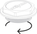 Rotiform Billet Hex Centrumkåpa Machined Silver (AeroDisc)