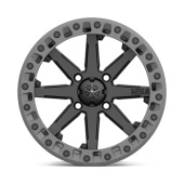 wlp-M31-04010 MSA Offroad Wheels Lok2 14X10 ET0 4X110 86.00 Satin Black W/ Matte Gray Ring (3)