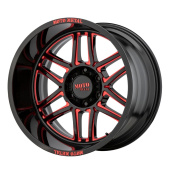 wlp-MO99221080918N Moto Metal Folsom 20X10 ET-18 8X165.1 125.50 Gloss Black Milled W/ Red Tint (1)