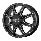 wlp-MO995208807127 Moto Metal Mo995 20X8.25 ET127 8X165.1 125.50 Satin Black Milled - Front (1)