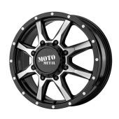 wlp-MO995765893111 Moto Metal Mo995 17X6.5 ET111 8X210 154.30 Gloss Black Machined - Front (1)